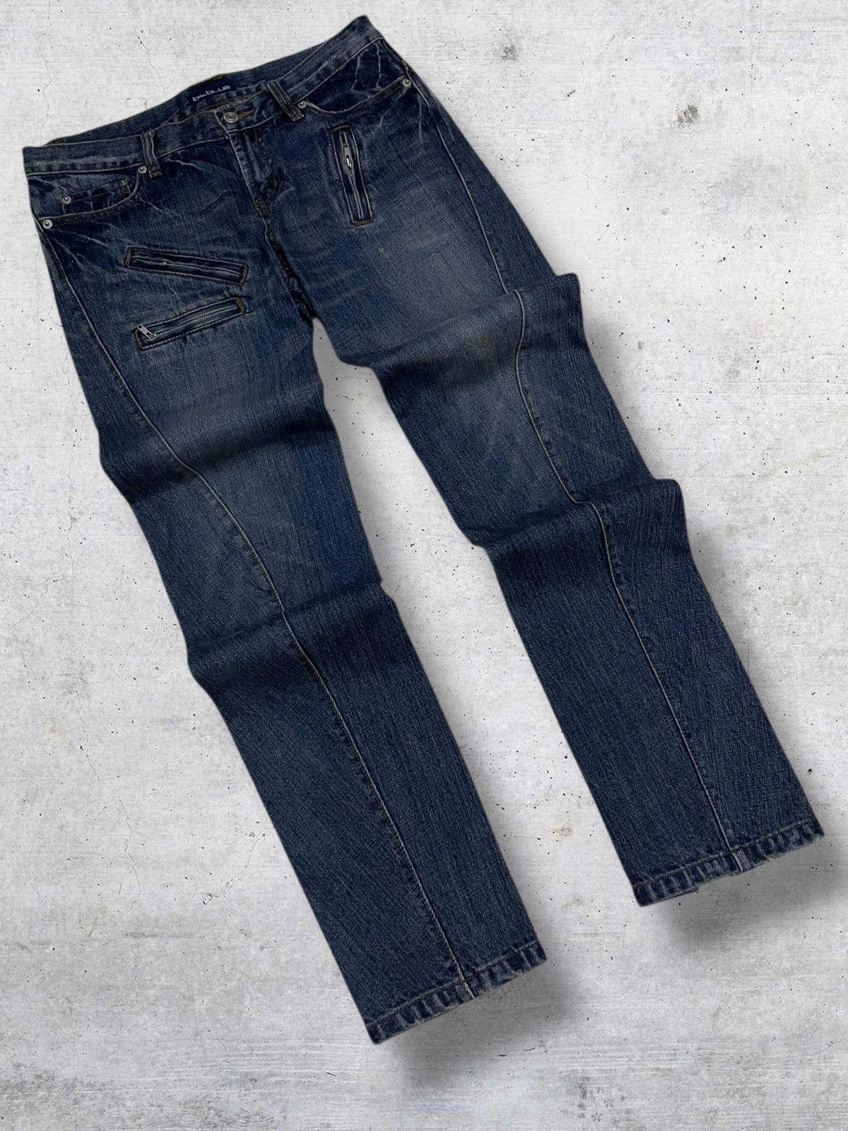 Japanese Brand VINTAGE BIT BLUE JAPAN DESIGNER 90S PUNK BIKERS OG DENIM Size US 29 - 2 Thumbnail