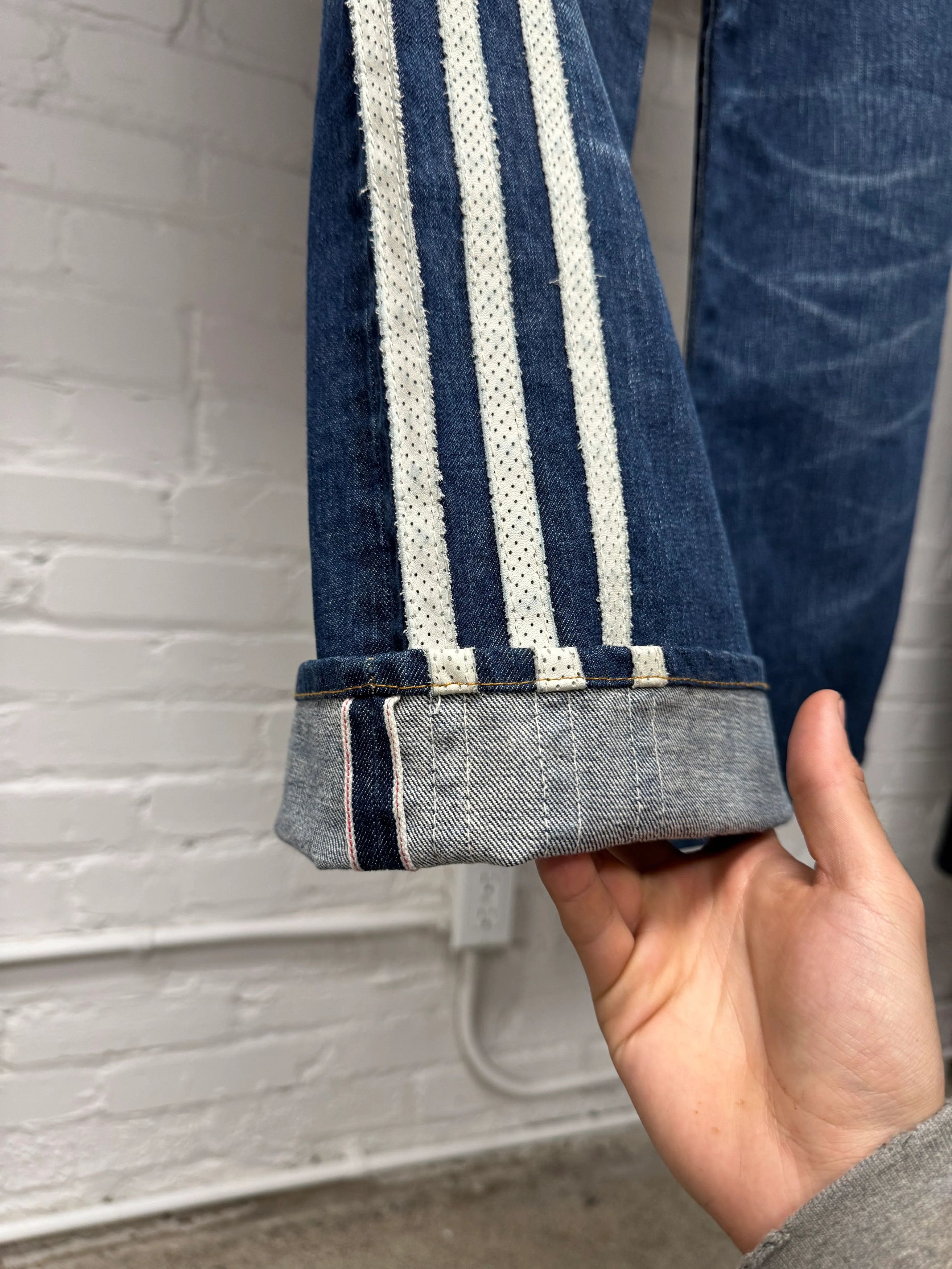 Yohji Yamamoto SS2004 Y-3 Yohji Yamamoto x Adidas ‘3-Stripe’ Blue 1/500 Selvedge Denim Size US 28 / EU 44 - 5 Thumbnail