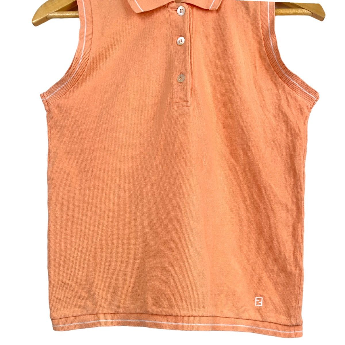 Fendi Vtg Fendi Mare Sleeveless Polo Shirt Size M / US 6-8 / IT 42-44 - 3 Thumbnail