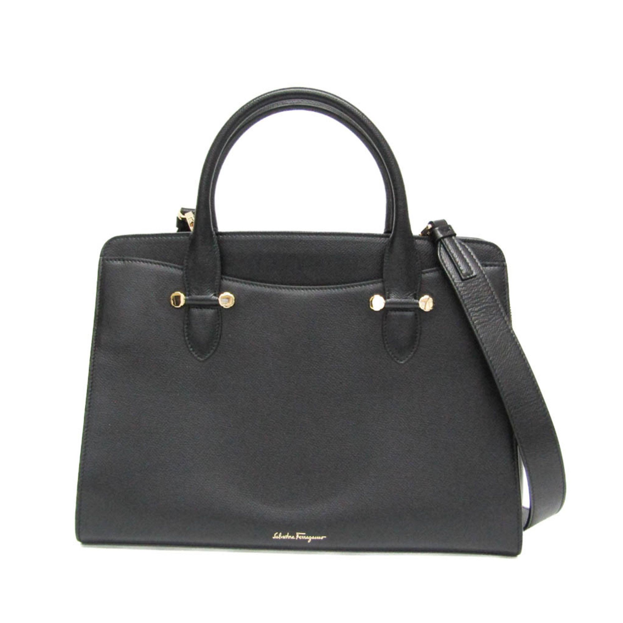 Salvatore Ferragamo Salvatore Ferragamo TODAY EE 21 G876 Women's Leather Handbag,Shoulder Bag Black Size ONE SIZE - 1 Thumbnail