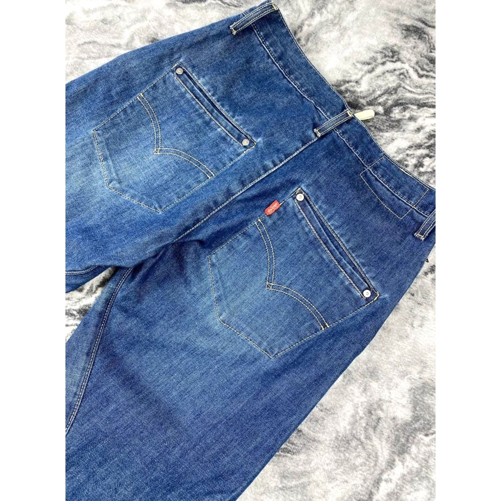 Levi's VINTAGE Levi’s Engineered Jeans Men 32x32 Blue Denim 5-Pocket Straight Cinch Rise Mid 10-12 Size US 32 / EU 48 - 3 Thumbnail