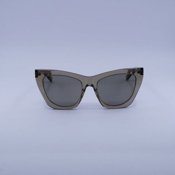 Saint Laurent Paris Saint Laurent SL214 KATE 025 Sunglasses Brown Cat Eye Frame Size ONE SIZE - 3 Thumbnail
