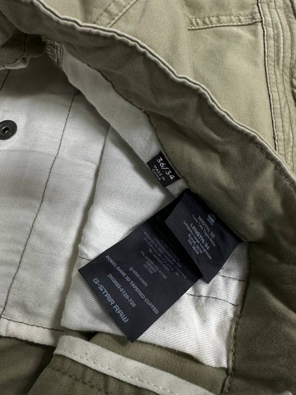 G-Star × Vintage Vintage G -Star Cargo Khaki Povel Qane 3D Tapered Pants Size US 34 / EU 50 - 10 Thumbnail