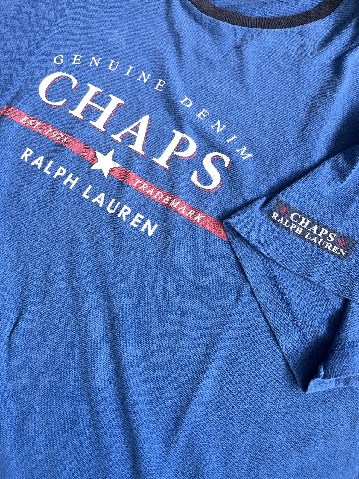 Chaps Ralph Lauren × Polo Ralph Lauren × Vintage Y2K Chaps Ralph Lauren “Ringer” Graphic T-Shirt (Sz.XL) Size US XL / EU 56 / 4 - 3 Thumbnail