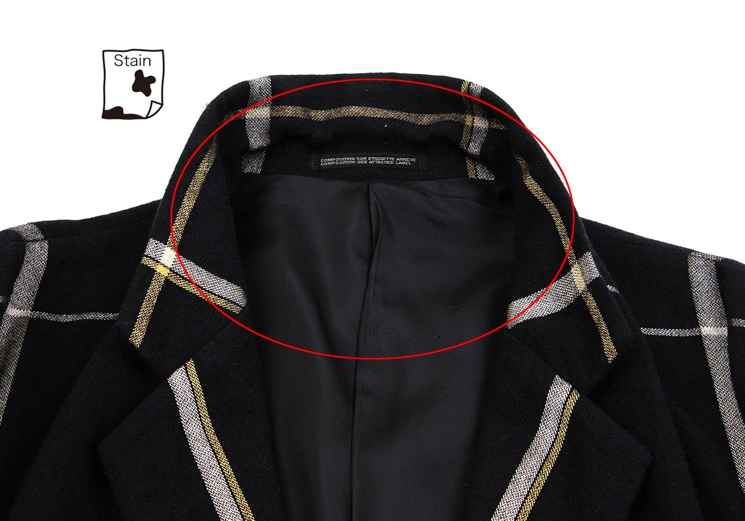 Yohji Yamamoto Yohji Yamamoto Fleece Wool Check Jacket Dark Navy Size US L / EU 52-54 / 3 - 4 Thumbnail