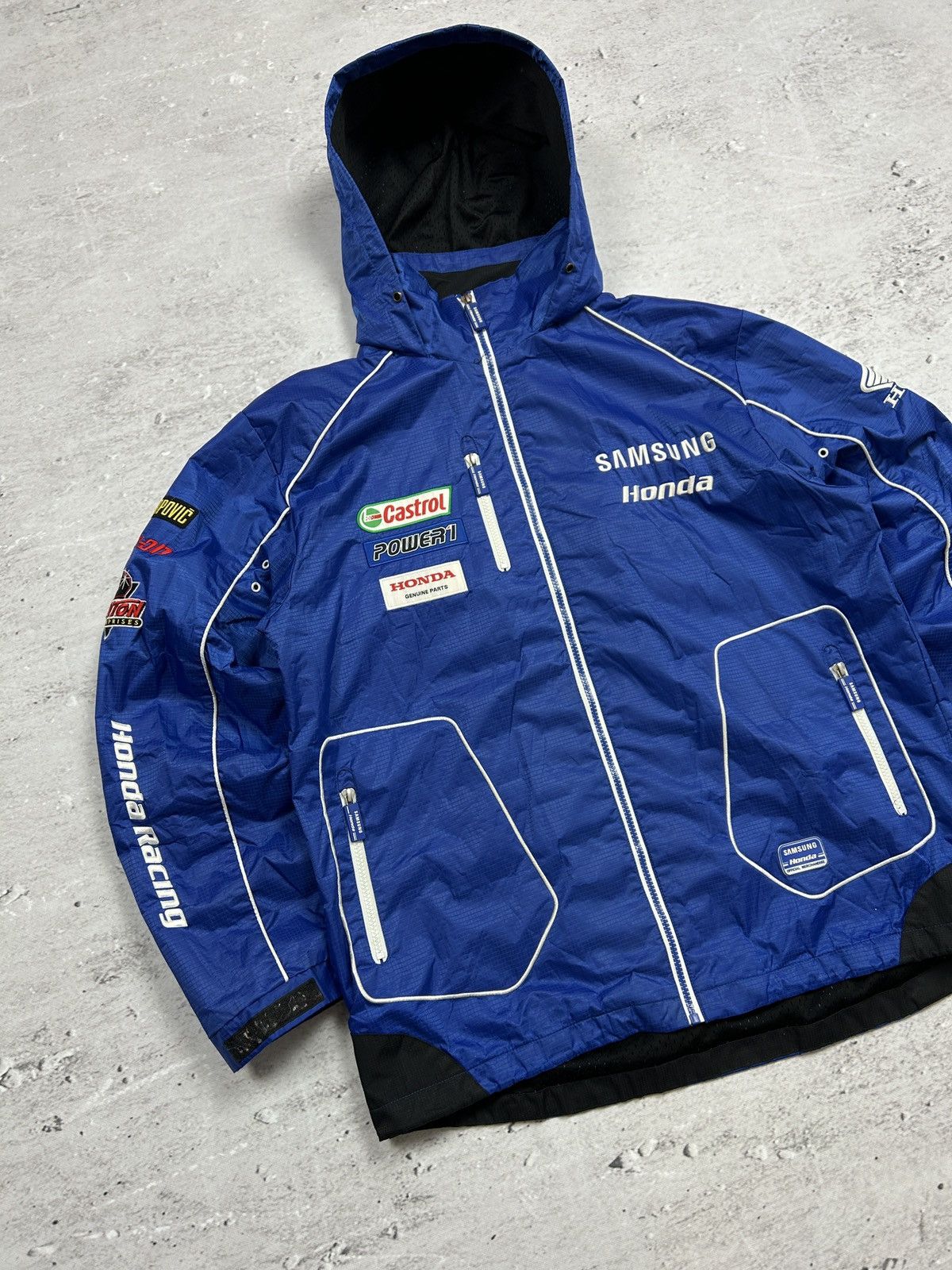 Honda × NASCAR 🔥Y2K RACE VINTAGE HONDA SAMSUNG RACING MOTO JACKET 00-90s🔥 Size US M / EU 48-50 / 2 - 2 Thumbnail