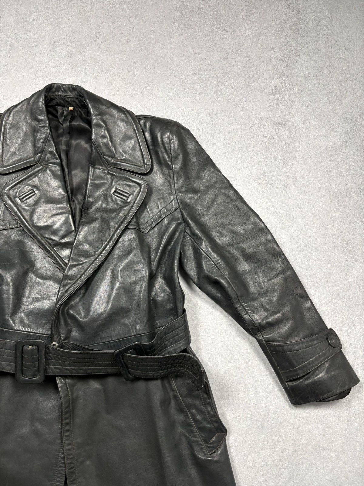 Vintage Vintage German Leather Trench Coat WW2 Vintage Horsehide 46 Size US S / EU 44-46 / 1 - 3 Thumbnail