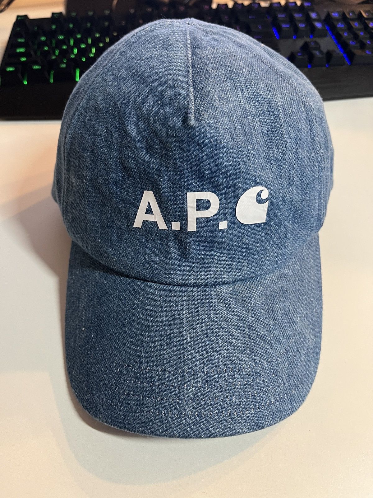image of A P C x Carhartt Wip Carhartt X Indigo Cap, Men's