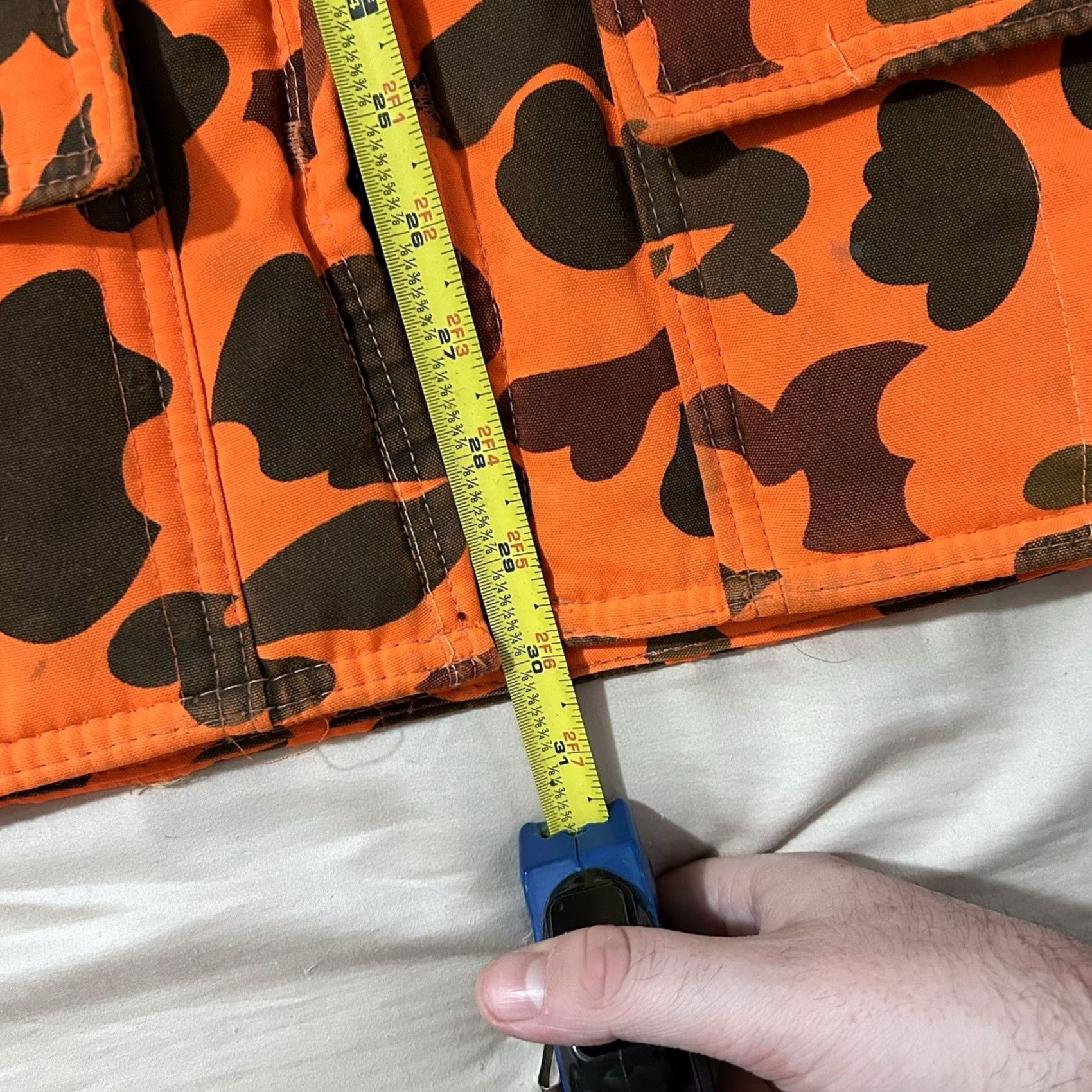 SafTbak VINTAGE Satbak Chiller Killer Orange Camouflage Puffer Jacket L Mens 80s Size US L / EU 52-54 / 3 - 7 Thumbnail