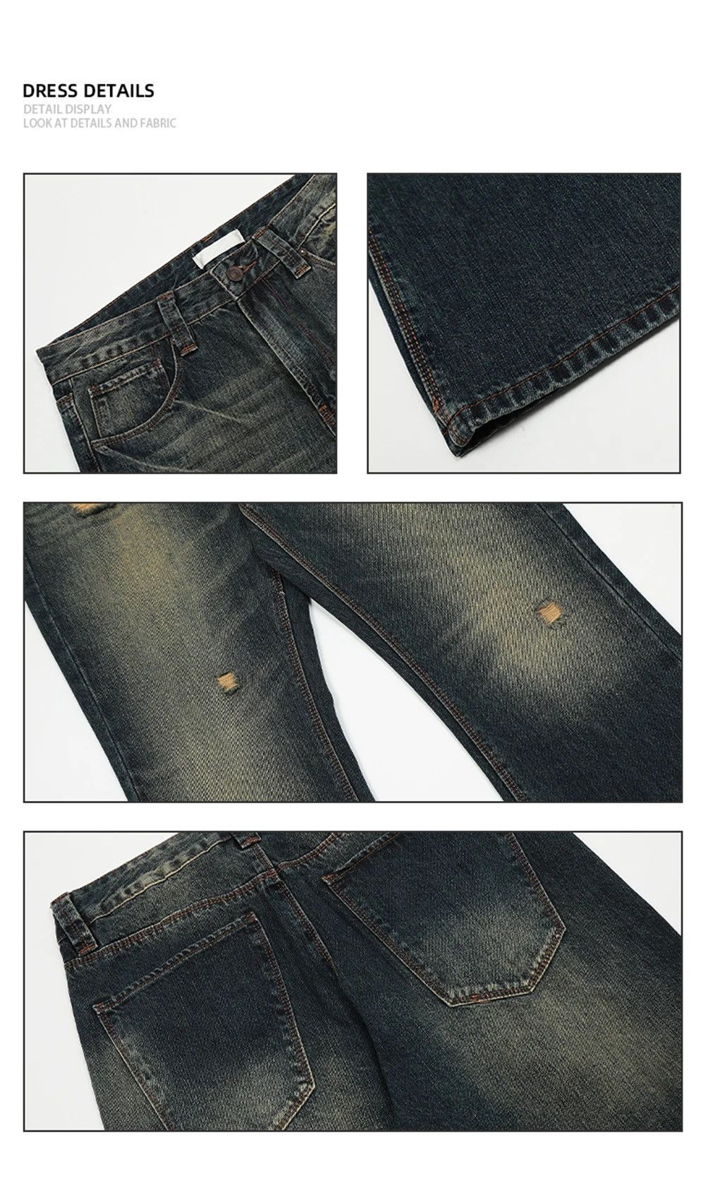 Japanese Brand × Vintage Flared ripped jeans Size US 30 / EU 46 - 8 Thumbnail
