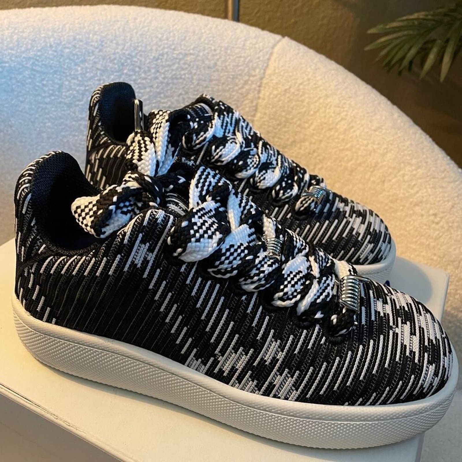 Burberry Burberry Box Check Knit Low-Top Sneakers 37 Size US 7 / IT 37 - 5 Thumbnail
