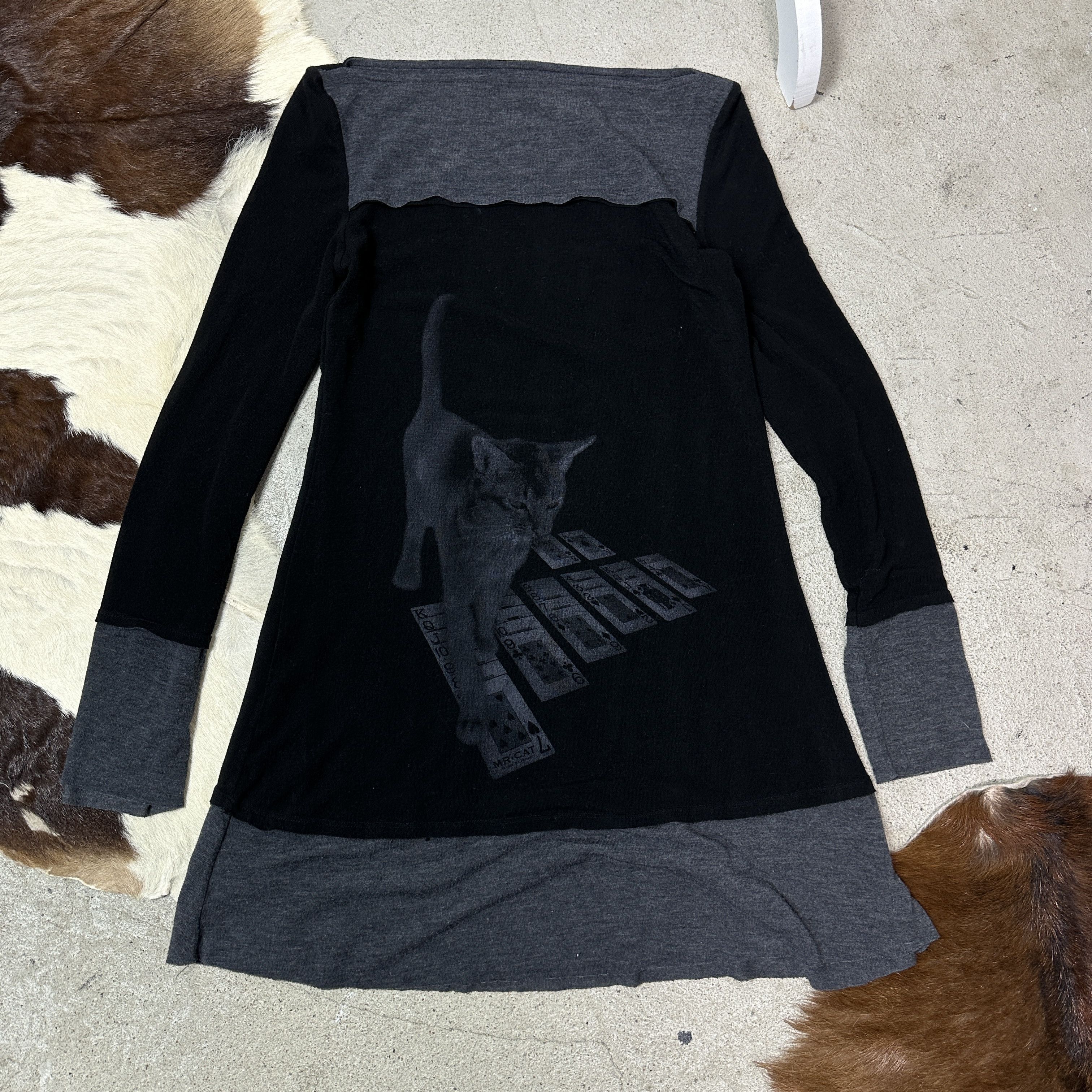 Vintage Vintage Avant Garde Poker Cat Isabel de Pedro Dress Y2K Size M / US 6-8 / IT 42-44 - 2 Thumbnail