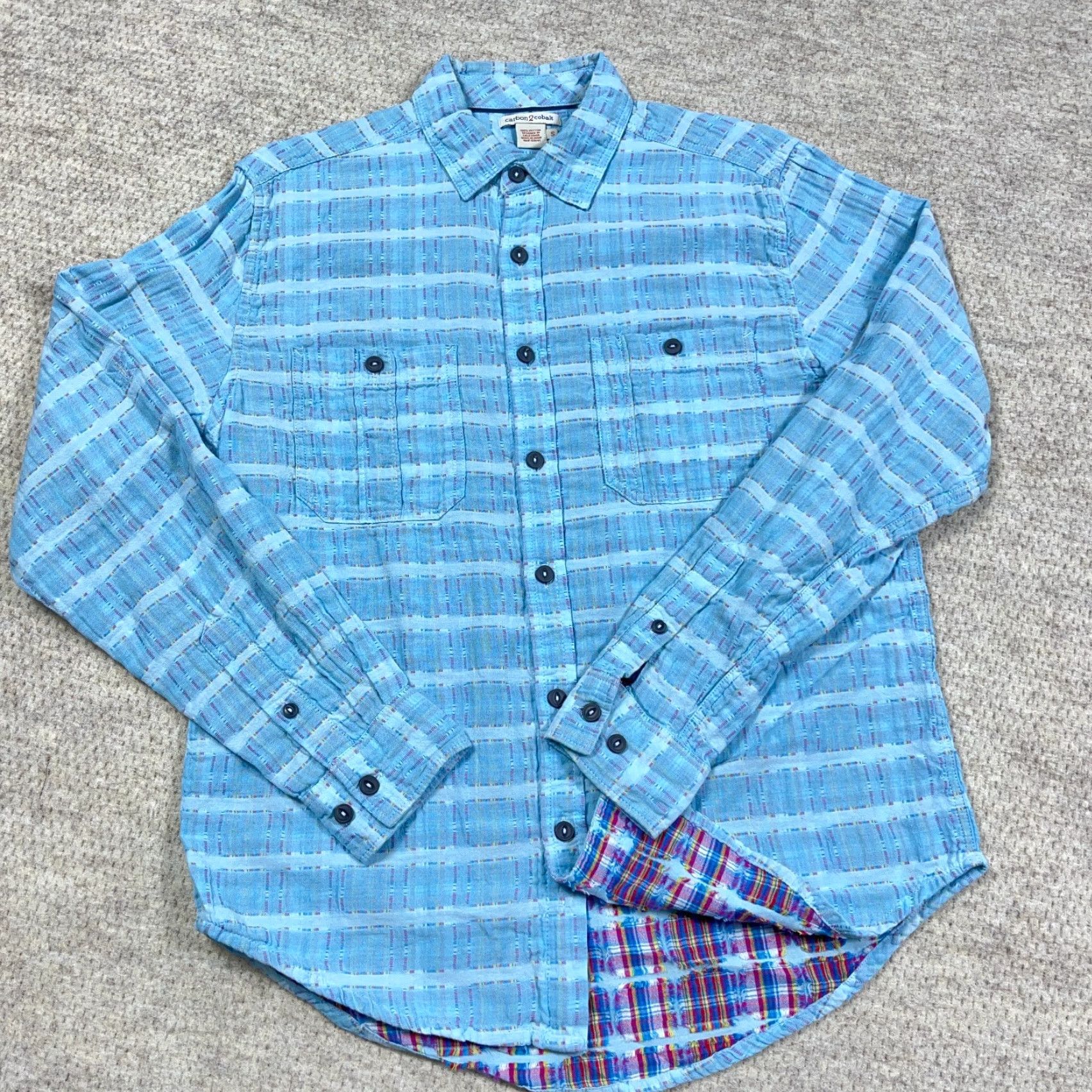 Carbon2Cobalt Carbon 2 Cobalt Shirt Men S Blue Plaid Button-Up Cam P Flannel Lot Of 2 Size US S / EU 44-46 / 1 - 3 Thumbnail