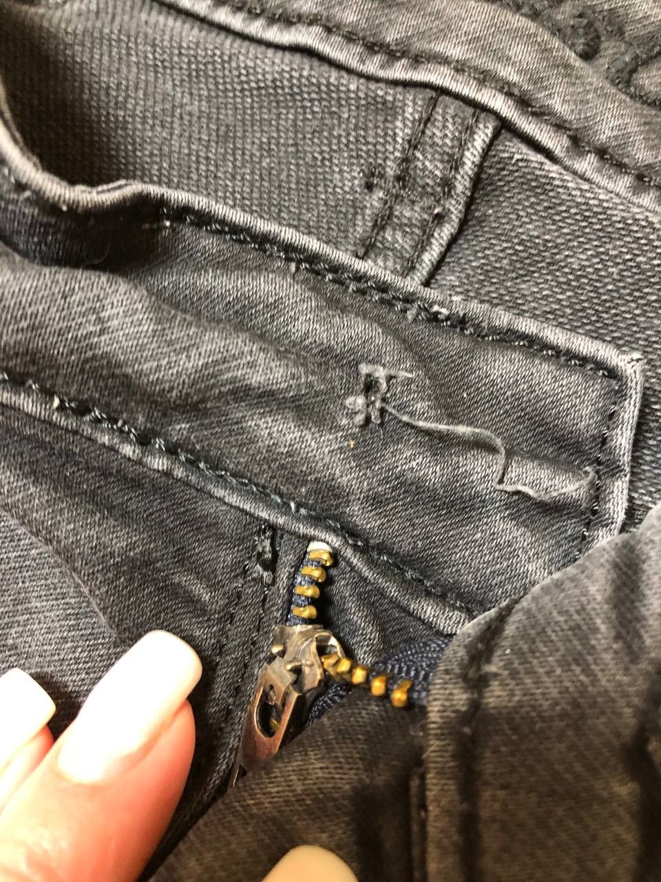 Japanese Brand Crazy Crash Dirty Faded Jean Japan Avant Garde Style Size US 32 / EU 48 - 12 Thumbnail