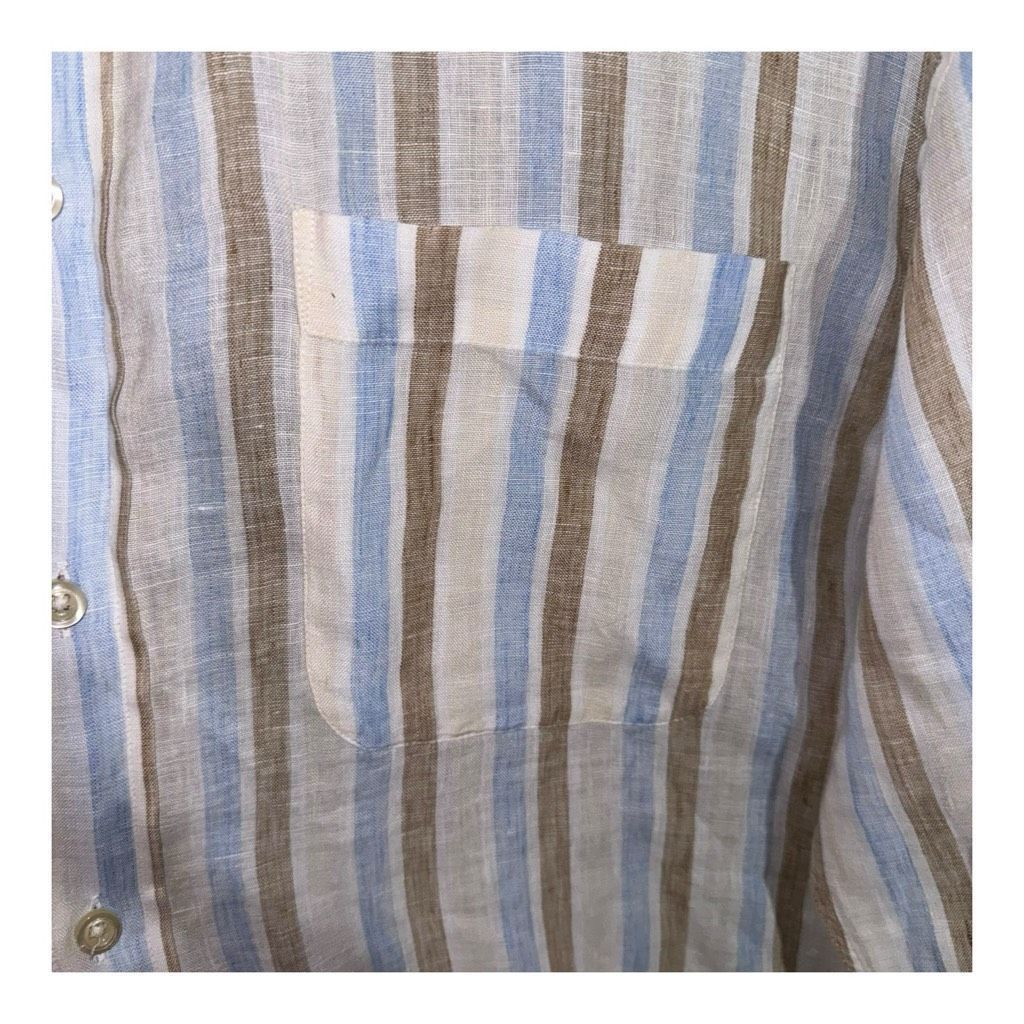 Canali Canali Pure Linen Made in Italy Button Up Shirt L Size US L / EU 52-54 / 3 - 4 Thumbnail