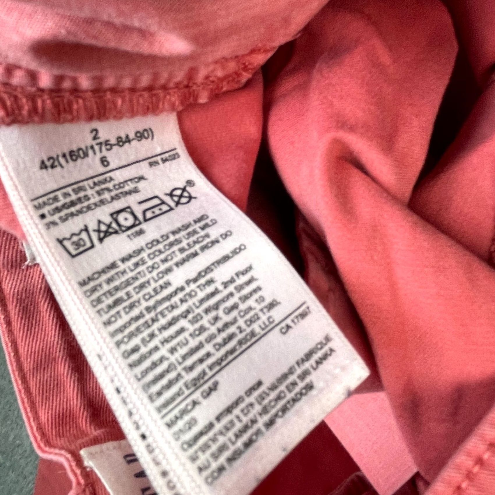 Gap VINTAGE Gap Pants Womens 2 Pink Khaki Straight Leg Cotton Stretch Workwear Casual Size 26" / US 2 / IT 38 - 4 Thumbnail