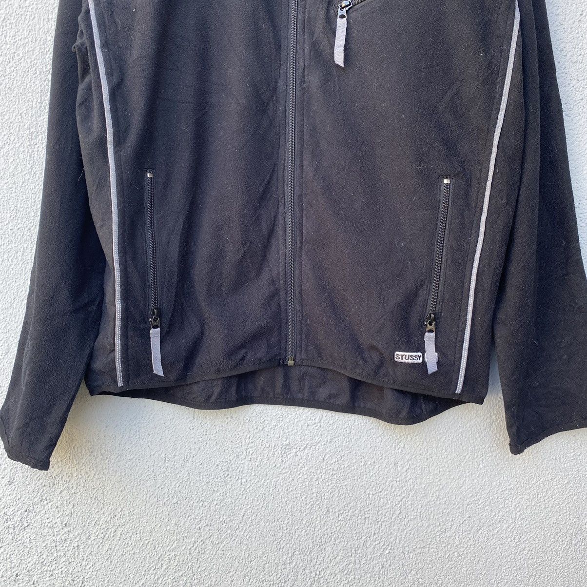 Stussy Vintage Stussy Fleece Black Sweater Jacket Size US L / EU 52-54 / 3 - 3 Thumbnail