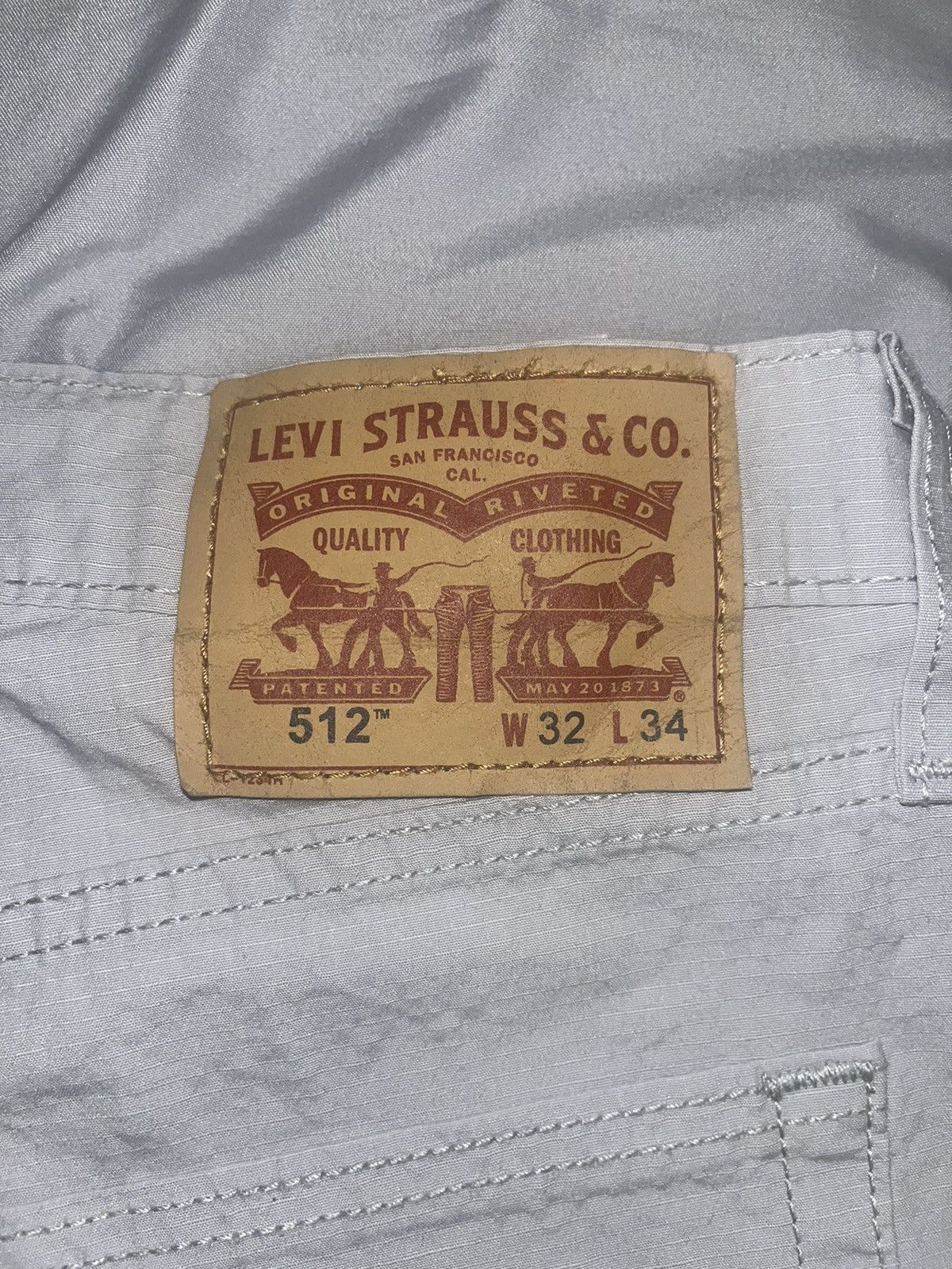 Levi's × Vintage Levi’s 512 Light Grey Pants Size US 34 / EU 50 - 6 Thumbnail