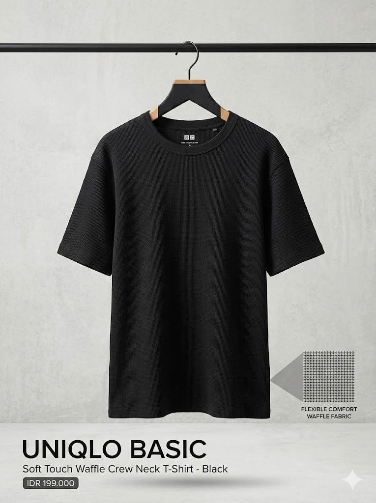 Uniqlo T-Shirt Uniqlo Basic Black Size US XL / EU 56 / 4 - 1 Thumbnail