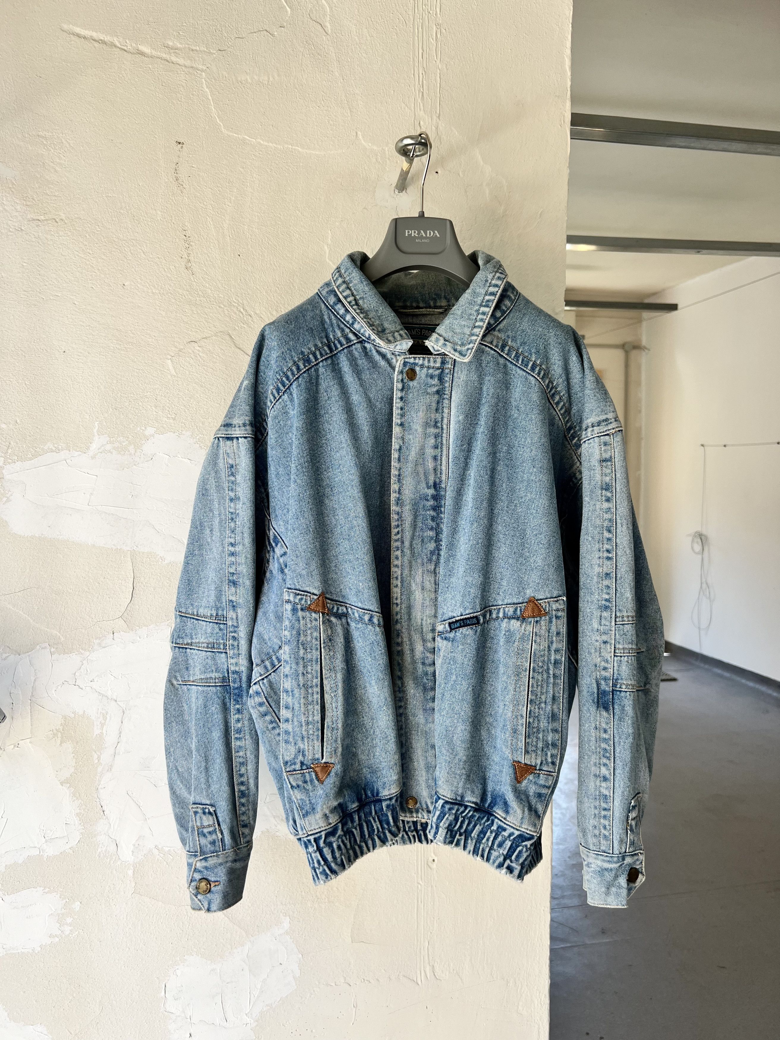 Other Brams Paris Vintage Heavy Denim Bomber Jacket NFS Size US XL / EU 56 / 4 - 1 Thumbnail