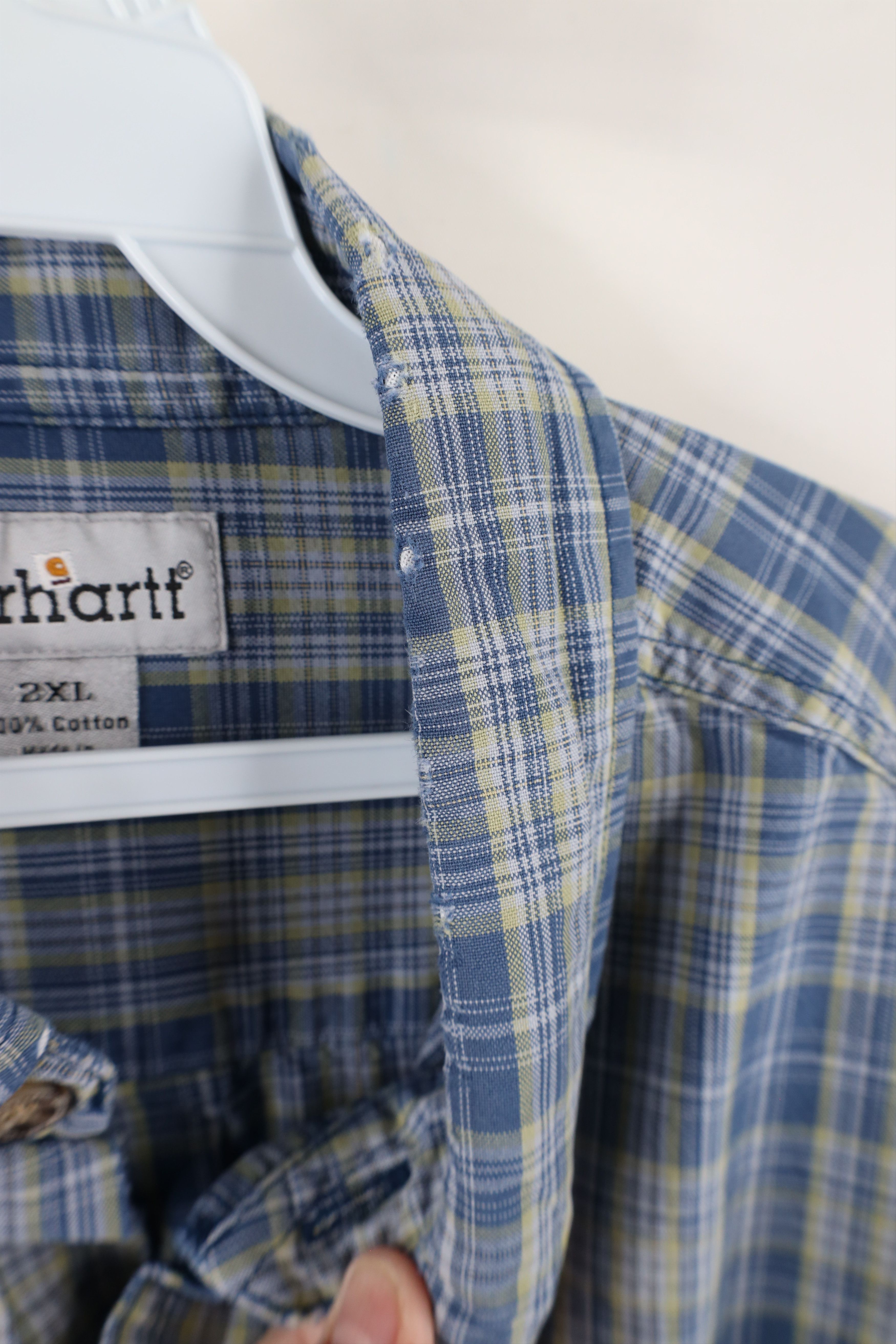 Carhartt × Vintage Vintage Carhartt Heavyweight Collared Button Down Shirt Size US XXL / EU 58 / 5 - 11 Thumbnail