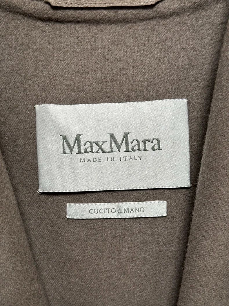Max Mara Max Mara Grey-brown color-block wool hooded coat Size S / US 4 / IT 40 - 3 Thumbnail
