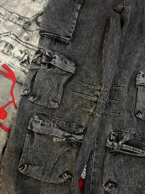 Other Autumn Winter Multi pocket Wide Leg Jeans Size US 29 - 4 Thumbnail