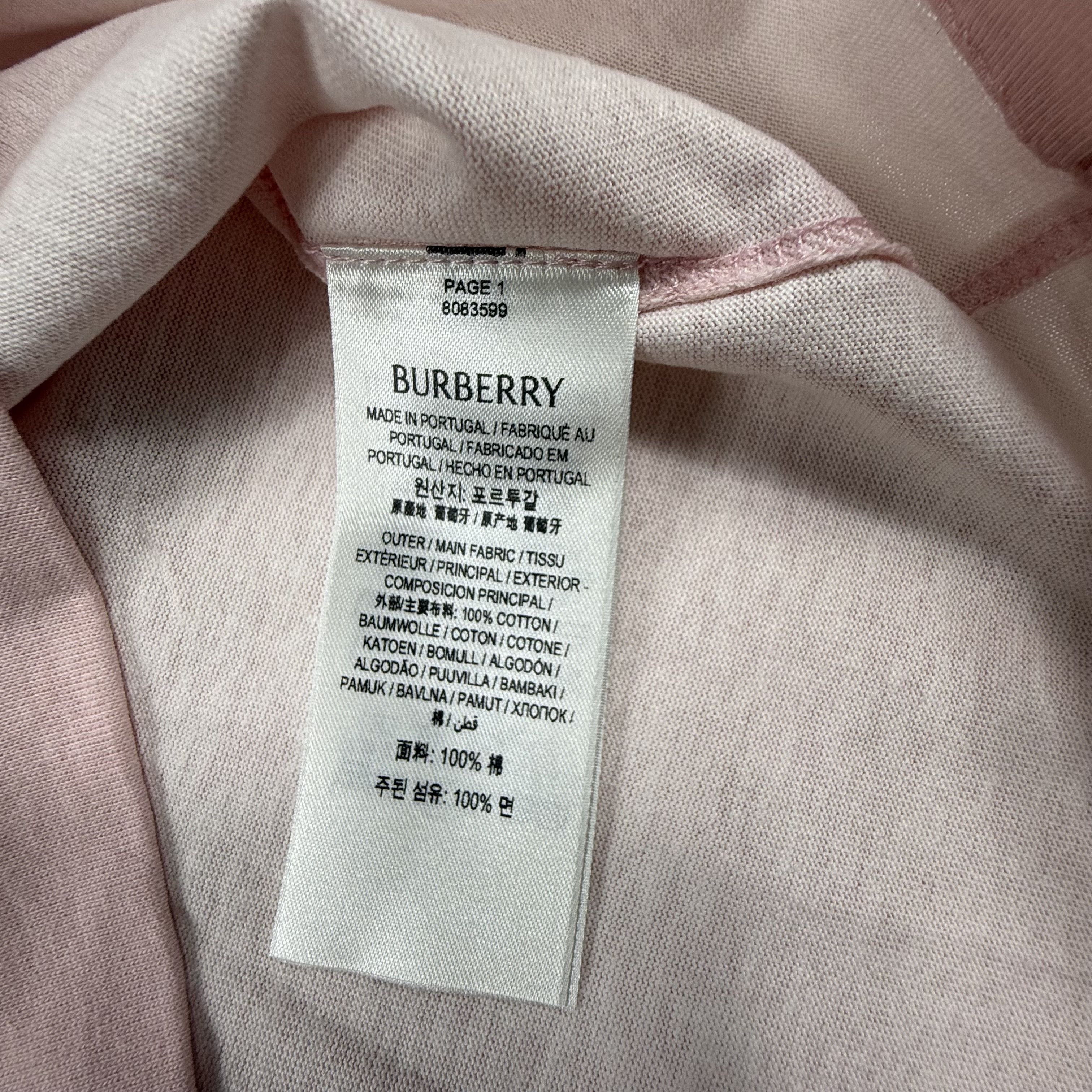 Burberry Burberry Mens Millepoint T-Shirt Pink Equestrian Knight Size US XS / EU 42 / 0 - 5 Thumbnail