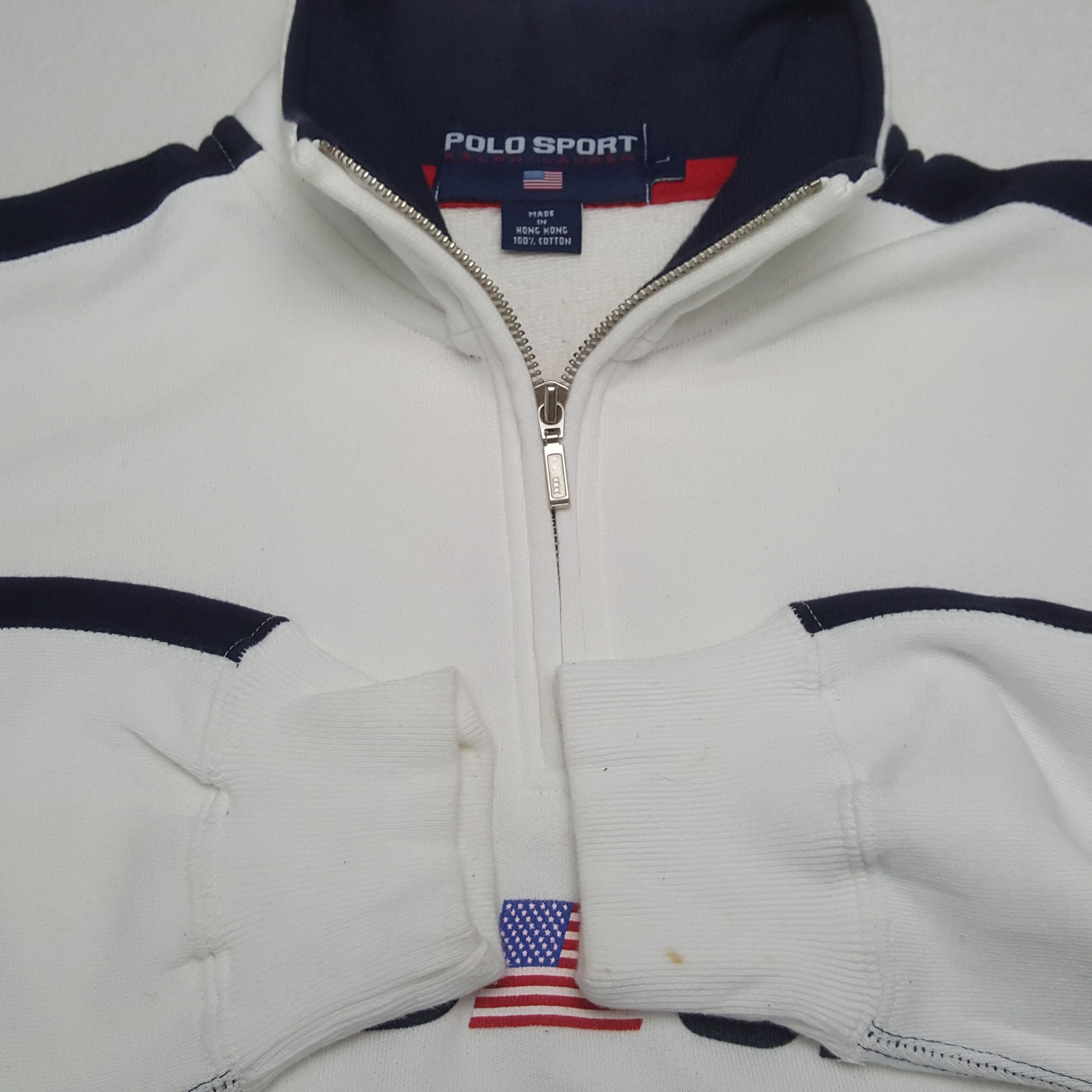 Polo Ralph Lauren × Vintage Polo Sport Ralph Lauren Fashion Half Zipper Sweatshirt Size US XL / EU 56 / 4 - 7 Thumbnail