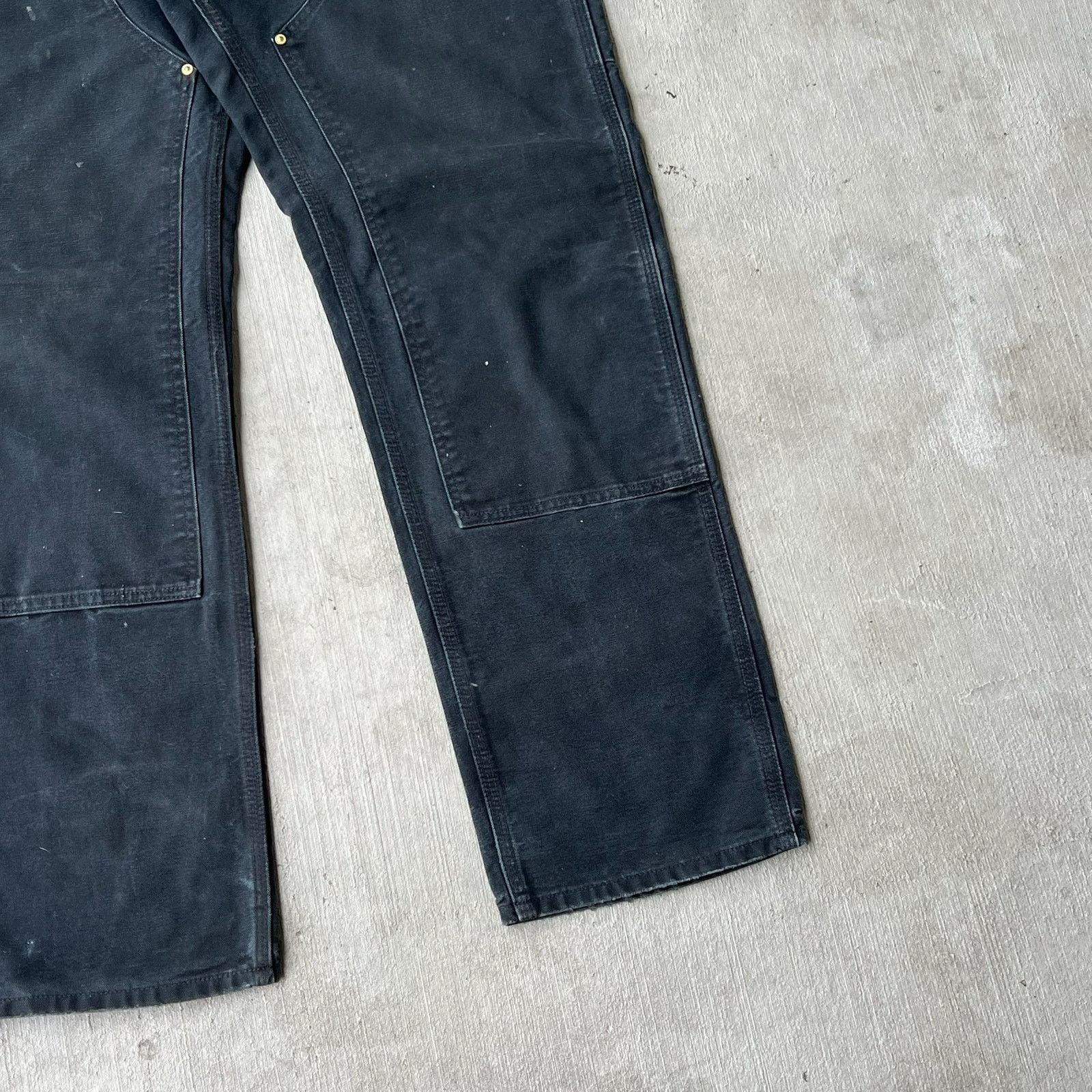 Carhartt × Vintage Carhartt faded black double knee work wear carpenter pants Size US 31 - 9 Thumbnail