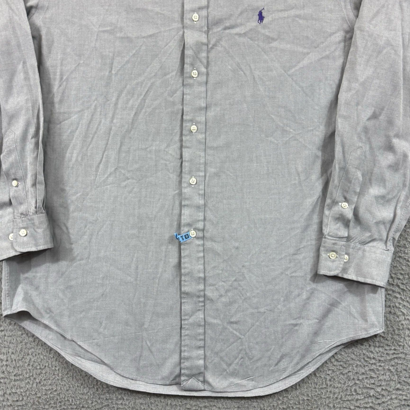 Polo Ralph Lauren VINTAGE Polo Ralph Lauren Shirt Men XL Gray Yarmouth Button Up Long Sleeve Oxford Preppy Size US XL / EU 56 / 4 - 2 Thumbnail