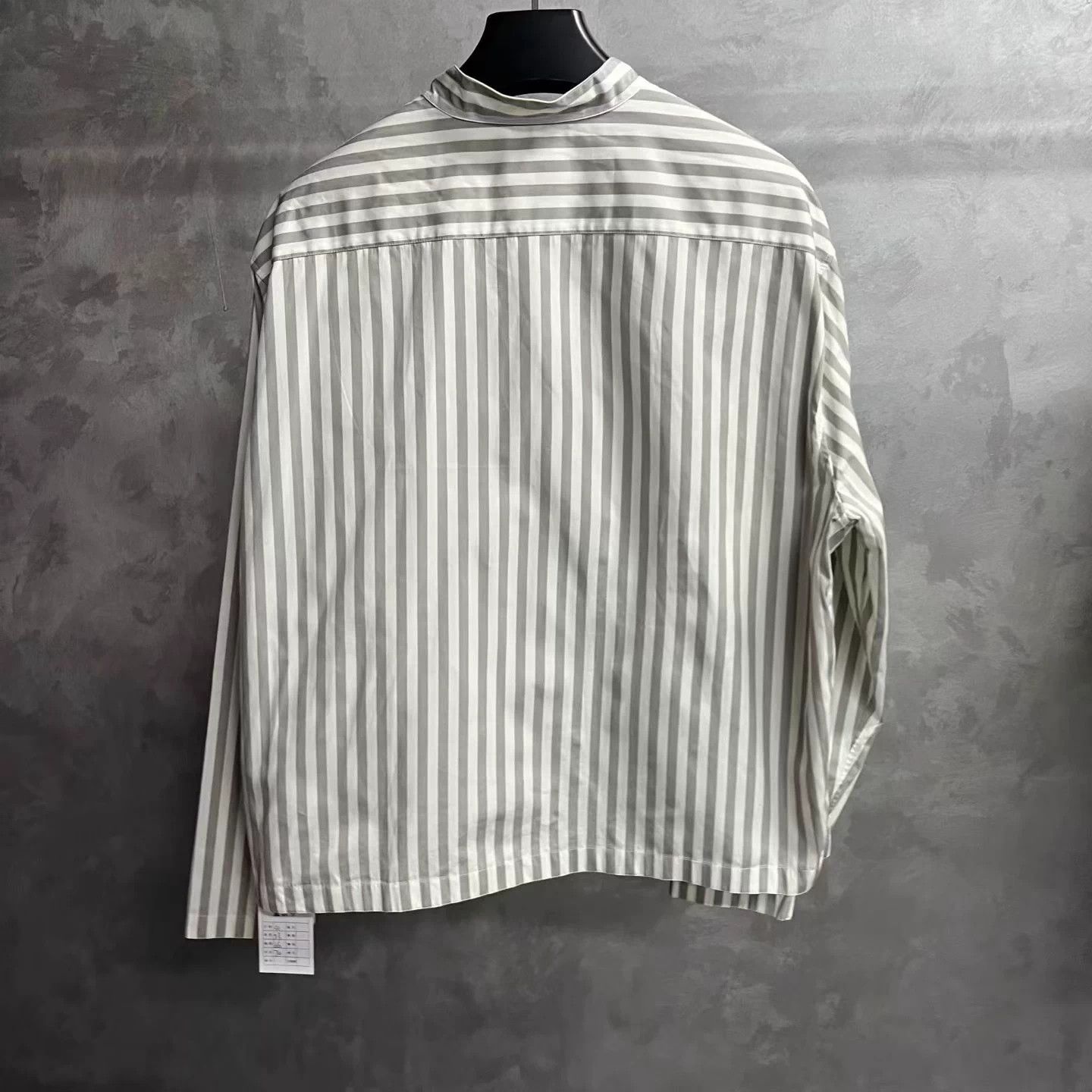 Hermes Hermes Rock Gray Stripe Zip Loose Jacket Shirt 41 LS Size US XS / EU 42 / 0 - 2 Thumbnail