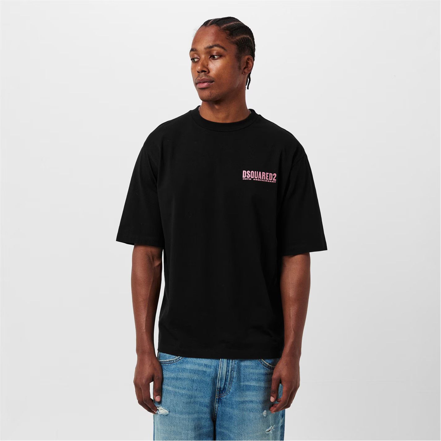 Dsquared2 o1g2r1mq0426 Loose Fit Oversized T-Shirt in Black Size US L / EU 52-54 / 3 - 3 Thumbnail