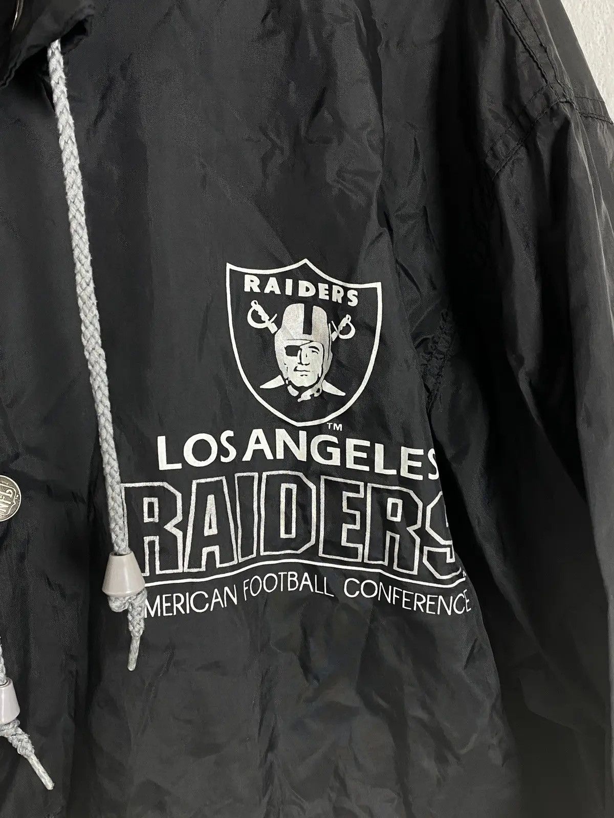 NFL 90s Vintage Los Angeles Raiders Lightweight Button Up Jacket Size US S / EU 44-46 / 1 - 3 Thumbnail