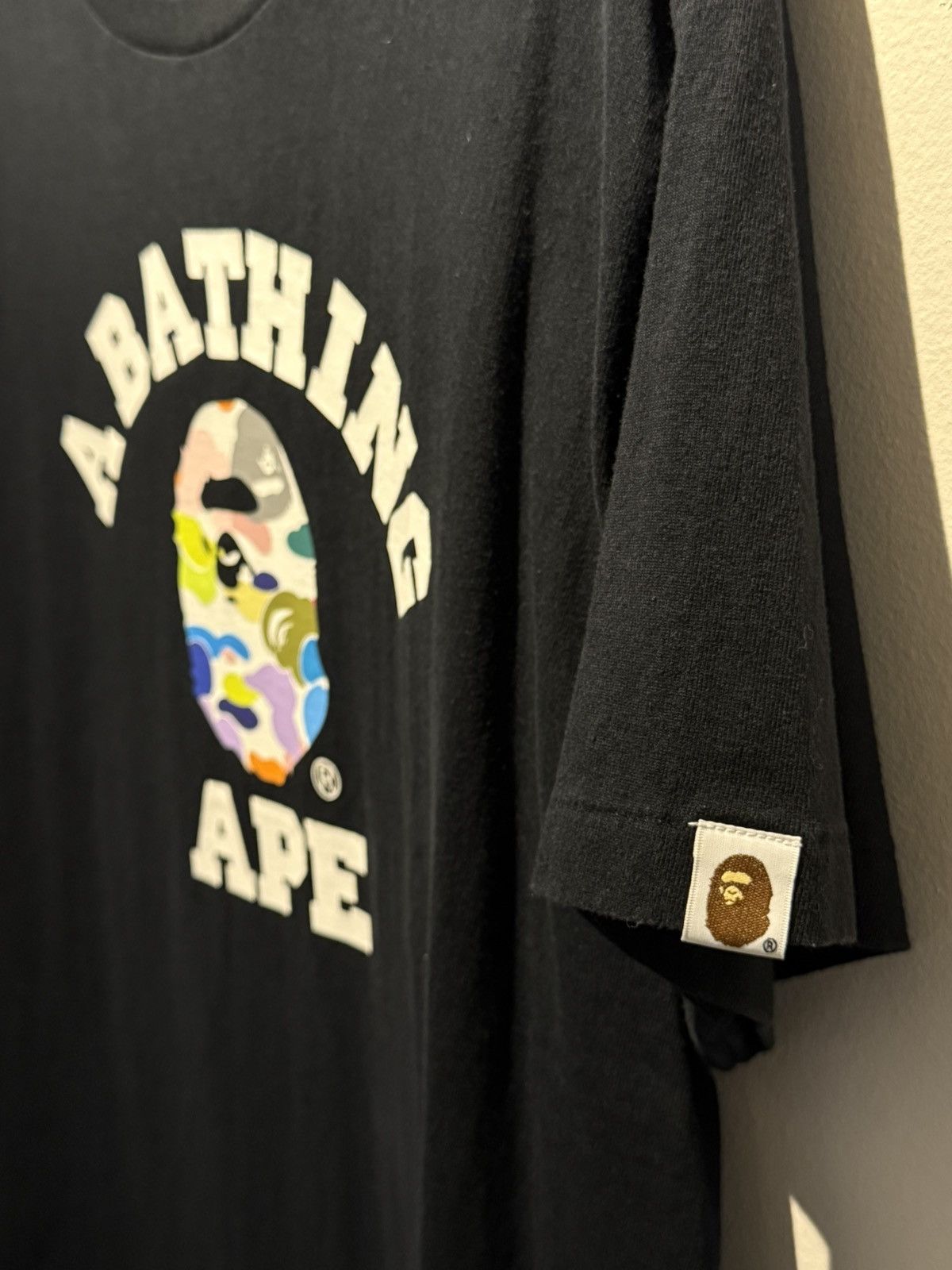 Bape Bape black college logo tee multicolor size L Size US L / EU 52-54 / 3 - 4 Thumbnail