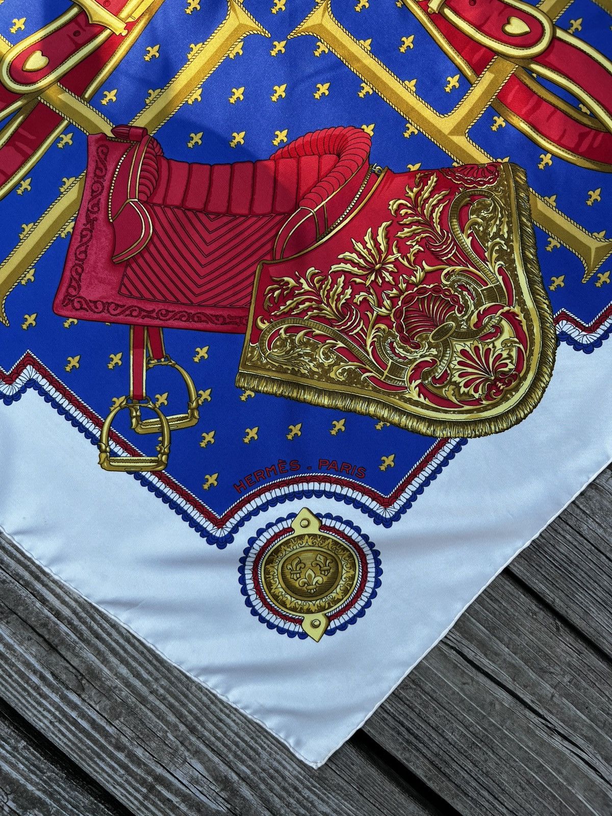 Hermes Vintage Hermes Selles A Housse Silk Scarf Size ONE SIZE - 4 Thumbnail