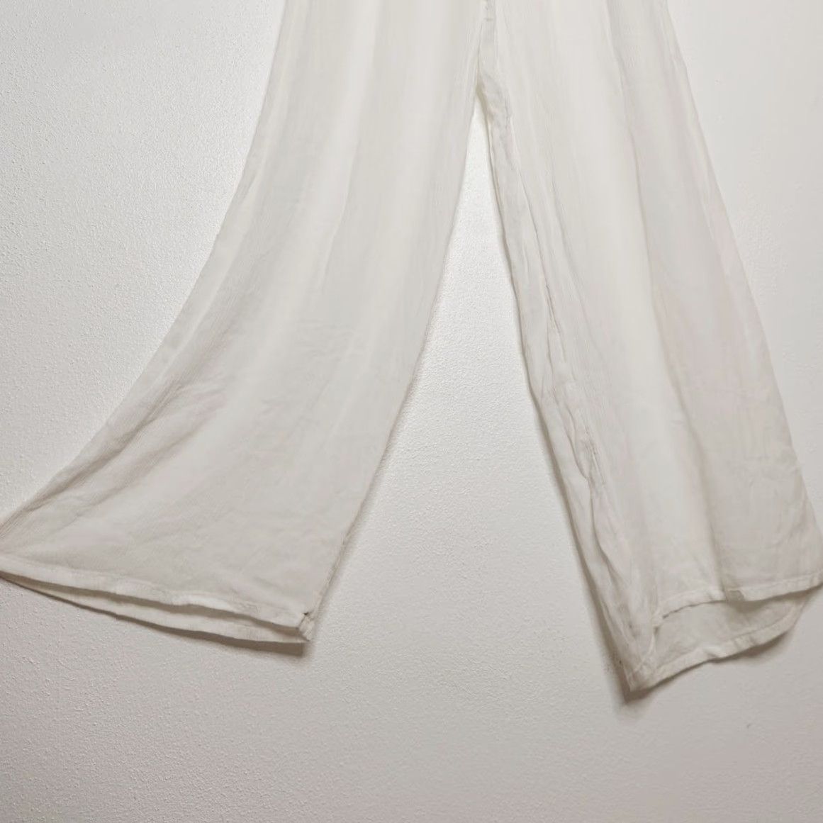 Vintage VINTAGE y2k IIsla & Bird Pants White Beach Resort Cover - Elastic Waist, 4, Regular, Women, 41 Length, 27 Inseam, 13 Rise, White, Pants Size ONE SIZE - 3 Thumbnail