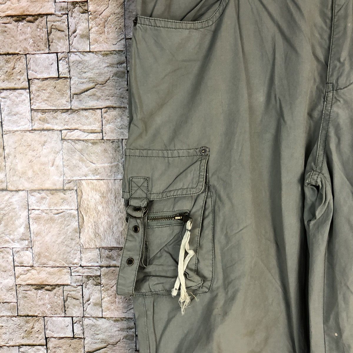 Japanese Brand Pinky Girl Green Cropped spring cargo Pants #A743 Size 29" - 9 Thumbnail