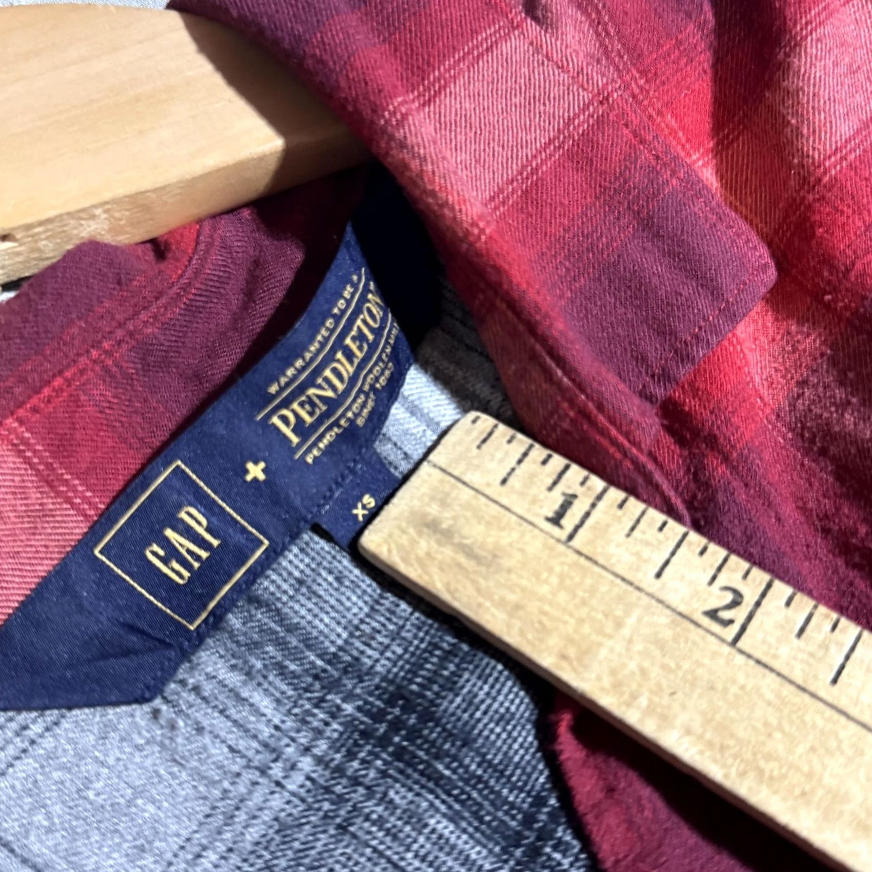 Gap VINTAGE Gap Pendleton Shirt Womens XS Red Plaid Button-Up Flannel Long Sleeve Pockets Size XS / US 0-2 / IT 36-38 - 6 Thumbnail