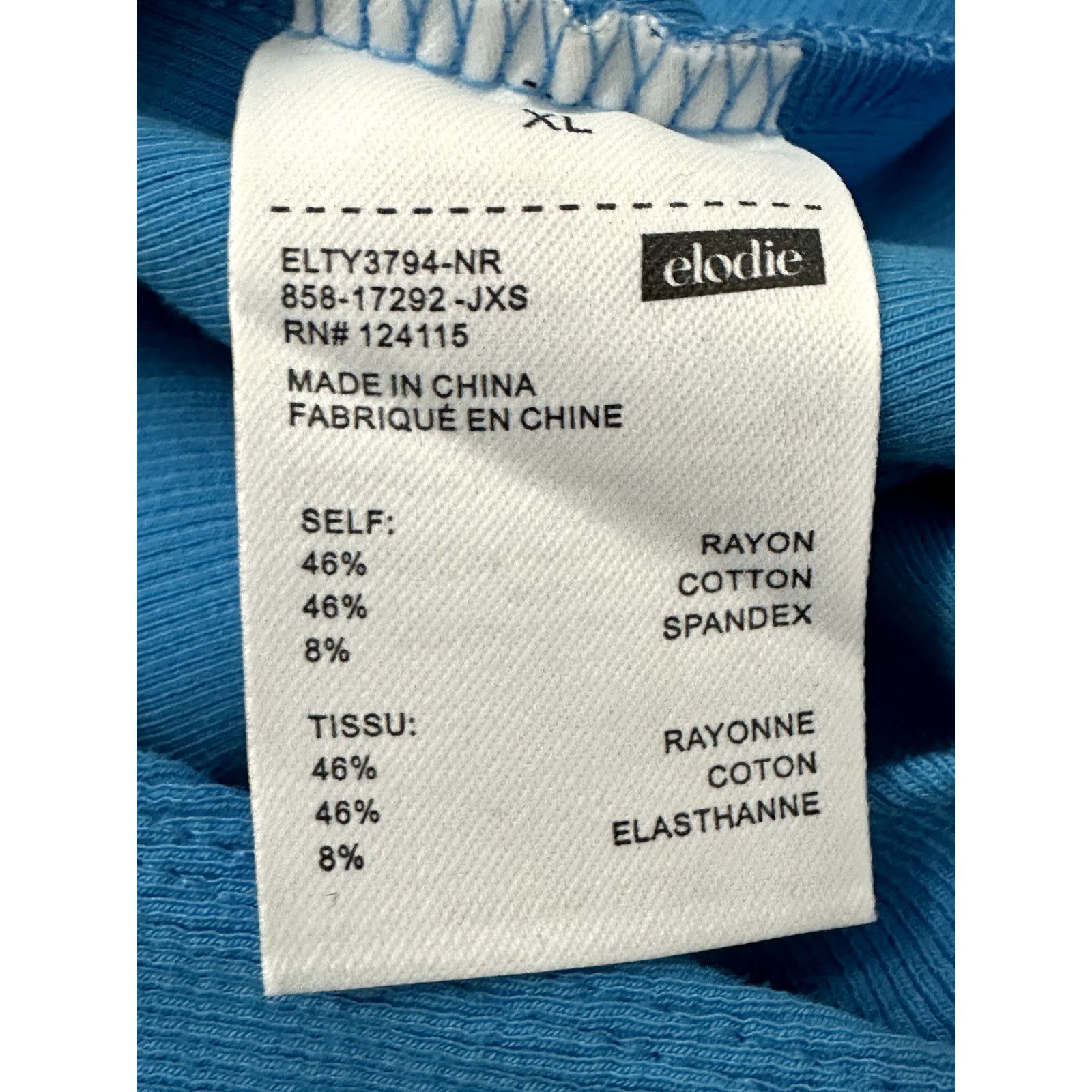 Other Elodie Tank Bodysuit Sleeveless Ribbed Blue Women's XL NWOT Size XL / US 12-14 / IT 48-50 - 8 Thumbnail