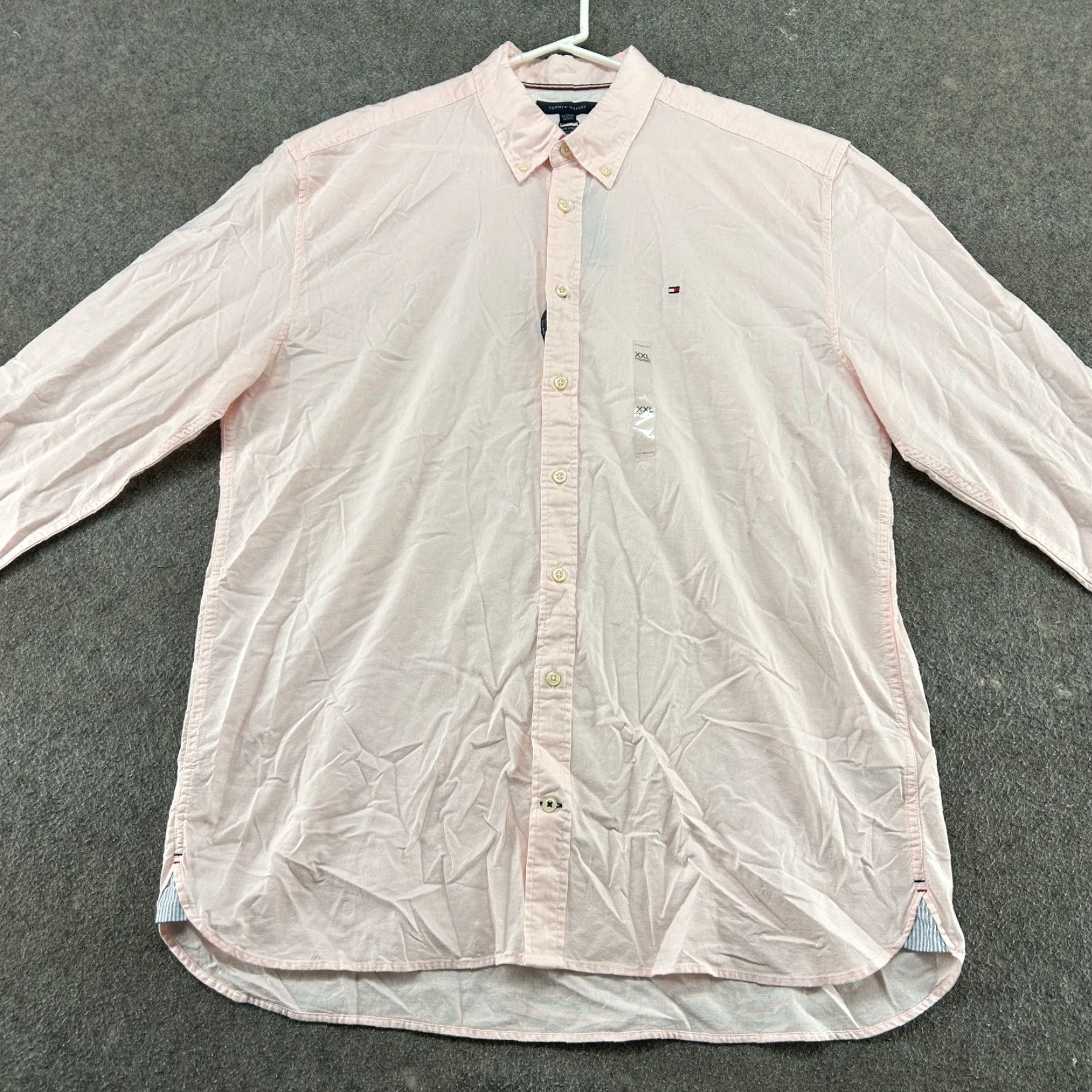 Tommy Hilfiger Tommy Hilfiger Shirt Mens 2XL Pink Button-Up Long Sleeve Solid Stretch Regular Size US XXL / EU 58 / 5 - 3 Thumbnail