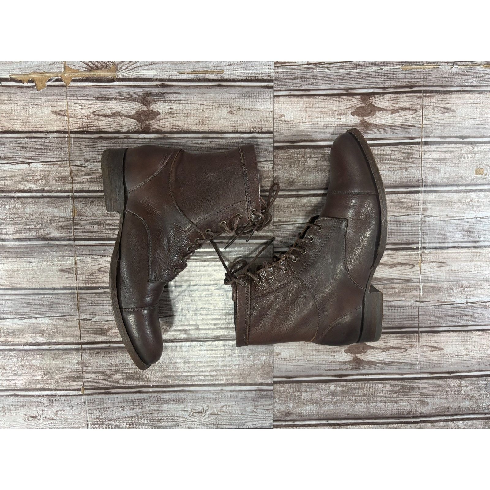 Frye Frye Erin 74312 lace up ankle leather boots size 8.5 color b Size US 8.5 / IT 38.5 - 6 Thumbnail