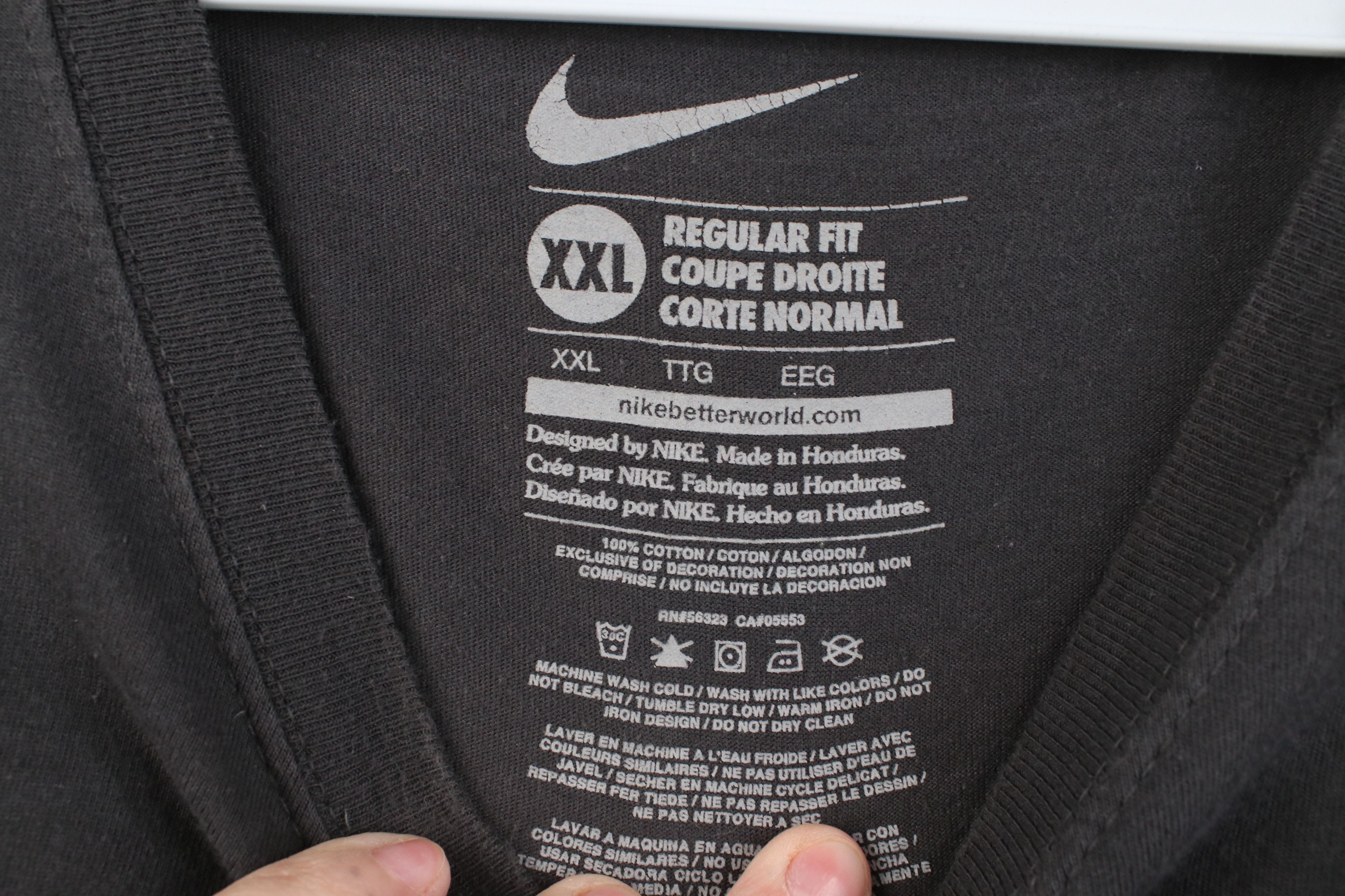 Nike Vintage Y2K Nike Travis Scott Mini Swoosh T-Shirt Dark Gray Size US XXL / EU 58 / 5 - 7 Thumbnail