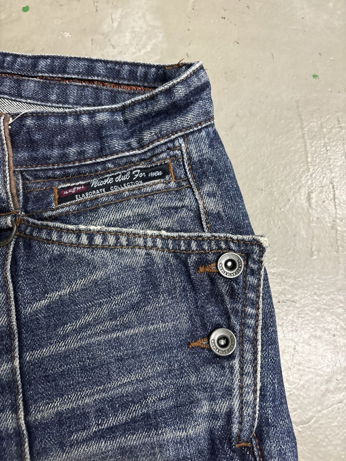 Tornado Mart 🥵Nicole club for men // Distressed Indigo Flared Denim Size US 31 - 15 Thumbnail