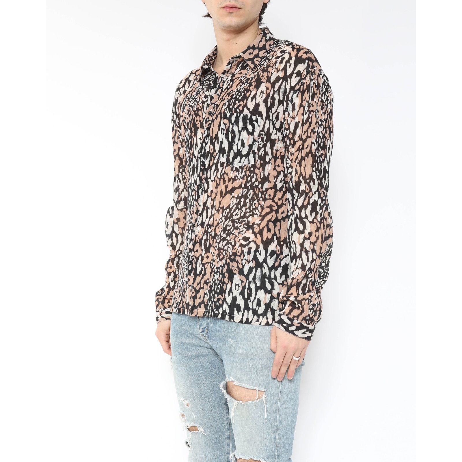 Saint Laurent Paris Leo Silk Shirt Size US XS / EU 42 / 0 - 3 Thumbnail