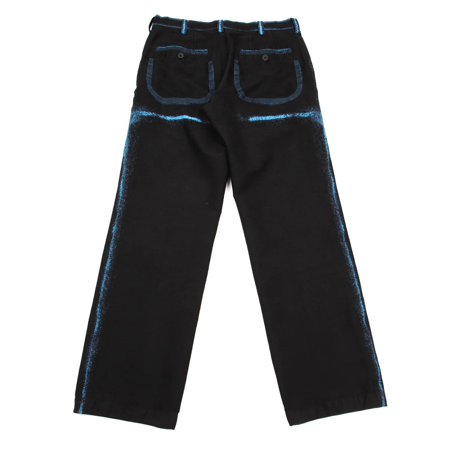 Issey Miyake A-POC INSIDE Trim Fade Design Pants in Black and Blue Size US 36 / EU 52 - 12 Thumbnail