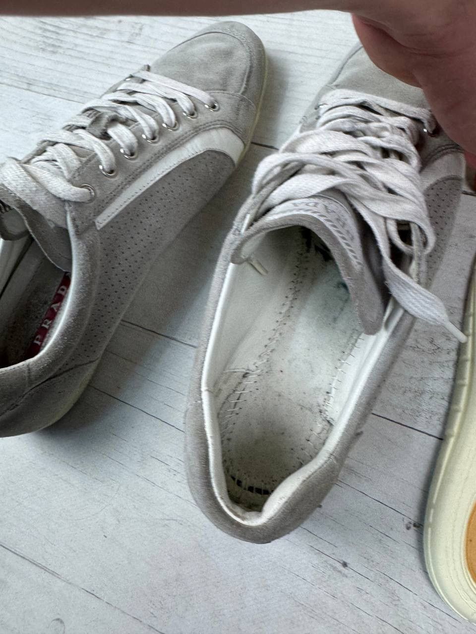 Prada Prada Low Top Leather Sneakers Logo Luxury Size US 9 / EU 42 - 15 Thumbnail