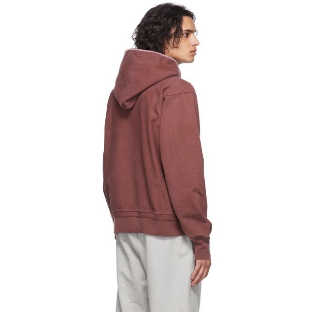Maison Margiela Margiela Name Tag Hoodie - Washed Burgundy Cotton Size US S / EU 44-46 / 1 - 14 Thumbnail
