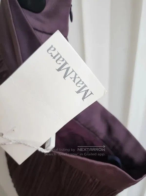Max Mara MaxMara Pleated Midi Skirt in Deep Purple . Size 23" - 7 Thumbnail