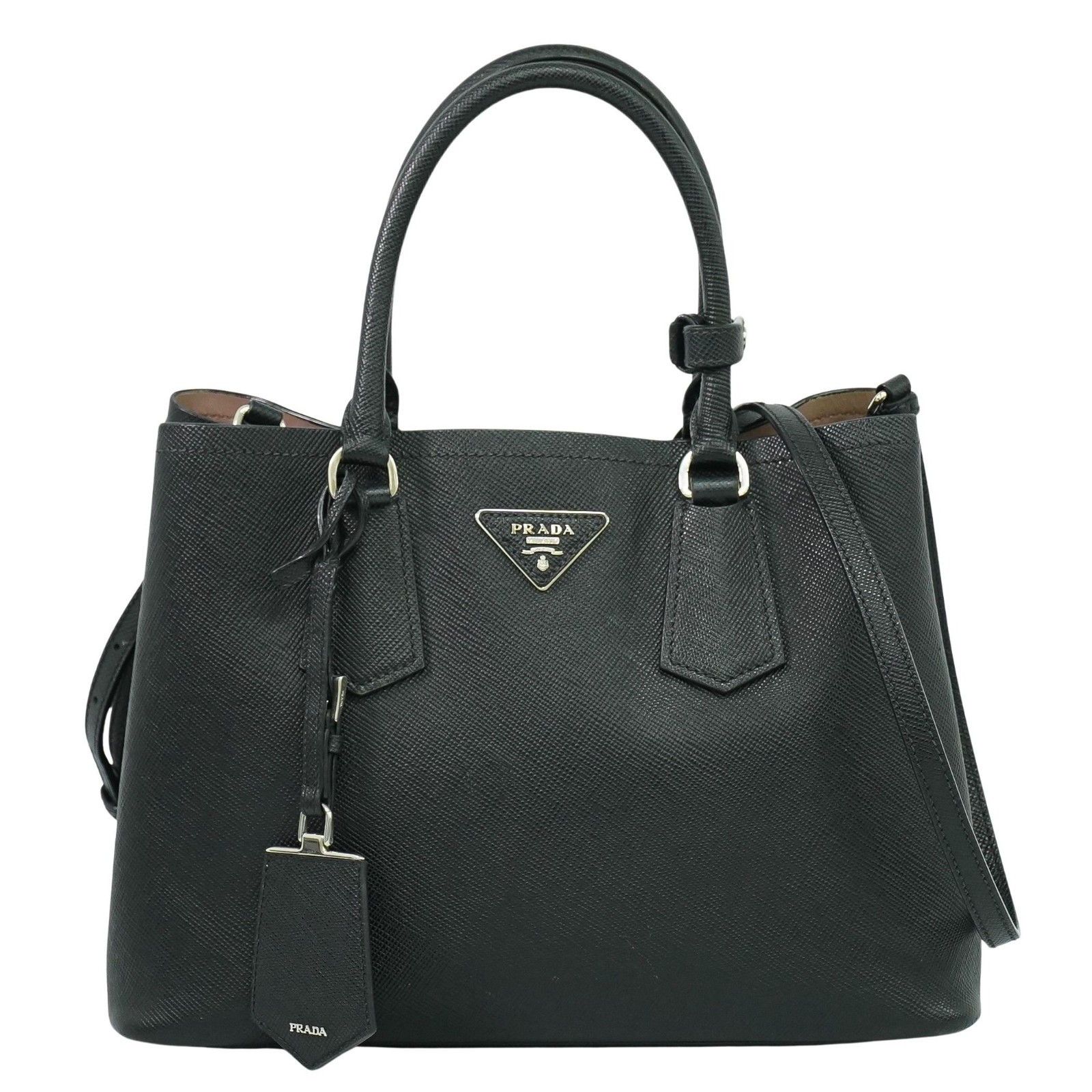 Prada Prada Cuir Double Tote Saffiano Leather Size ONE SIZE - 1 Thumbnail